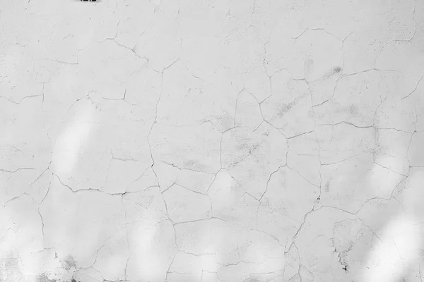 Cement Texture Cracked White Concrete Wall Background — Stock Photo, Image