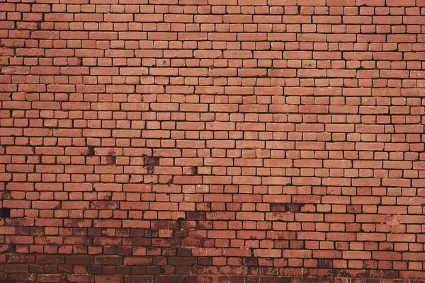 Antiga Parede Tijolo Vermelho Textura Fundo Fechar — Fotografia de Stock