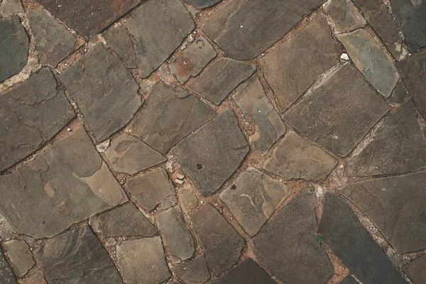 Fundo Antigo Pavimento Pedra Textura Paralelepípedo — Fotografia de Stock
