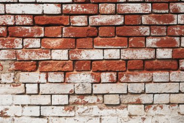 beyaz boyalı yaşlı tuğla duvar arka plan. Eski stote doku