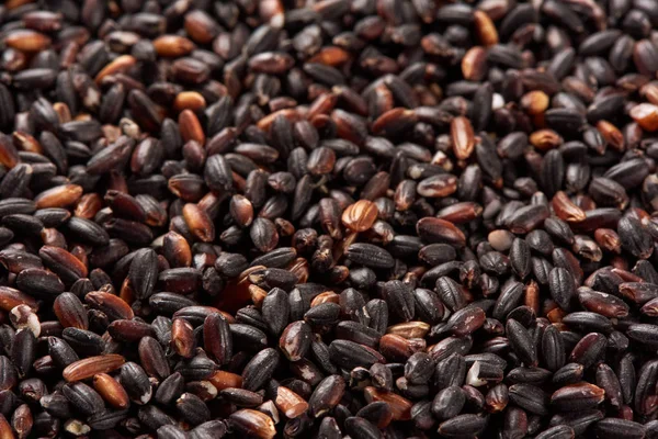 Uncooked Black Rice Background Texture Close — Stock Photo, Image