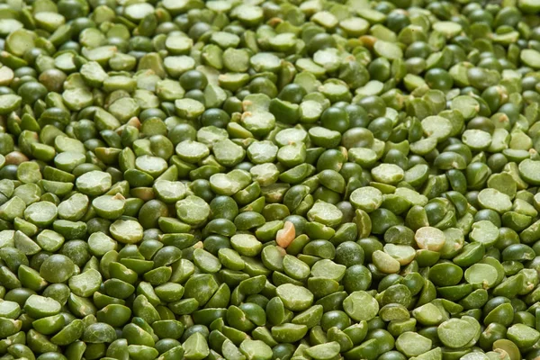 Heap Dry Uncooked Green Peas Texture Food Background — Stock Photo, Image