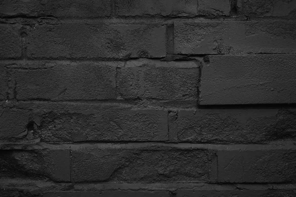 Old Black Brick Wall Background Texture — Stock Photo, Image