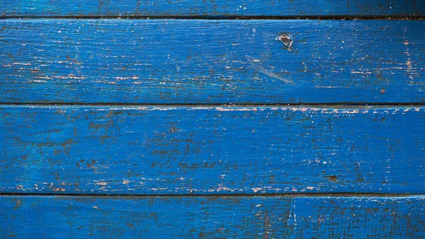 Azul Pintado Fundo Madeira Velha Textura Madeira Desgastada — Fotografia de Stock