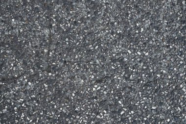 küçük taş zemin veya yol üstten görünüm. Arka plan veya doku tasarımınız için