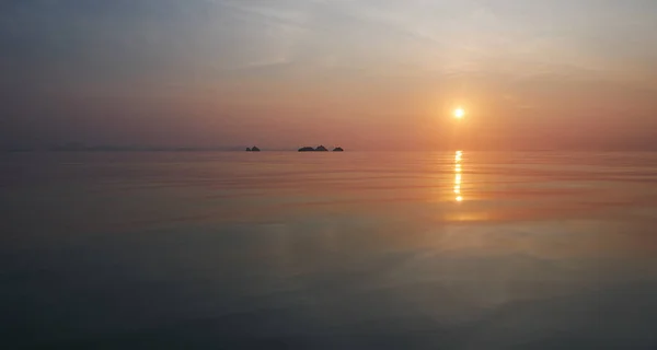 Pôr Sol Mar Tailândia — Fotografia de Stock