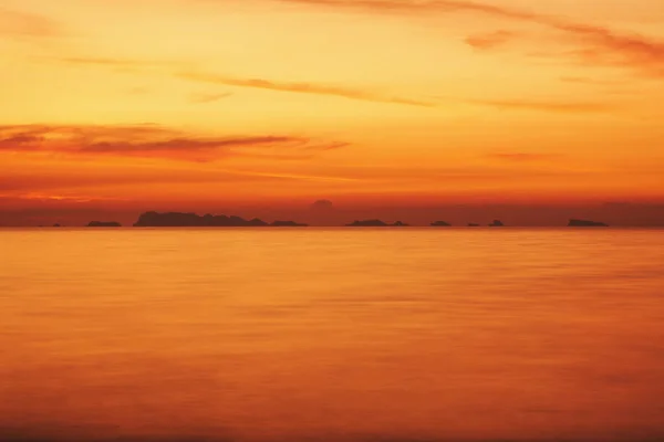 Pôr Sol Phangan Tailândia Bela Paisagem Marítima — Fotografia de Stock