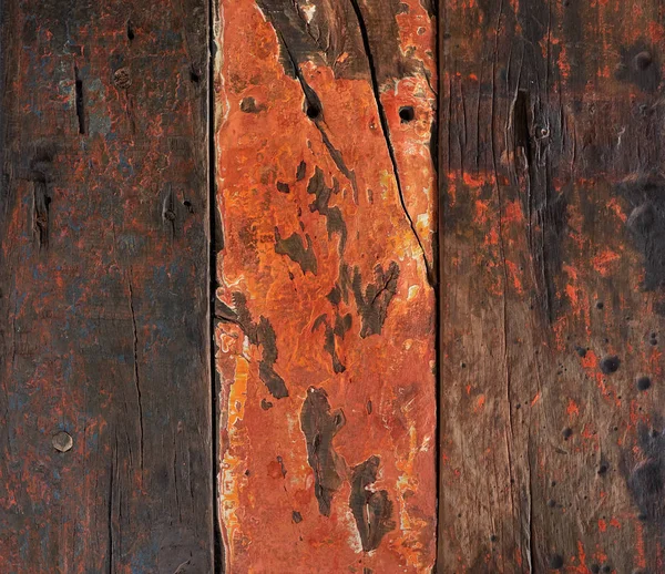 Старинный Деревянный Фон Пилинговой Краской Текстура Дизайна — стоковое фото