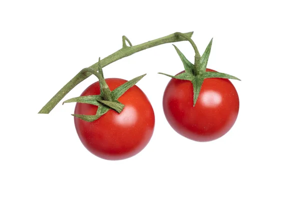Tomates cereza aislados sobre fondo blanco — Foto de Stock