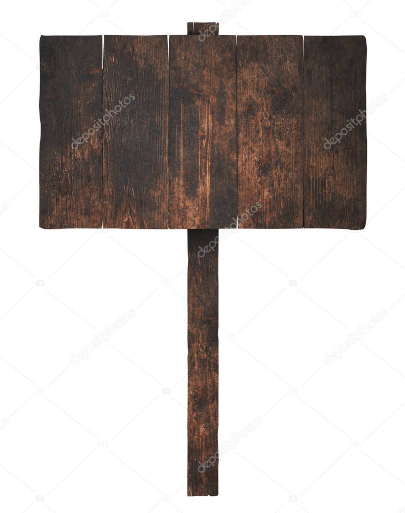 Wooden sign isolated