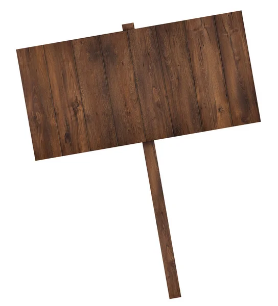 Banner de madera aislado sobre un fondo blanco — Foto de Stock