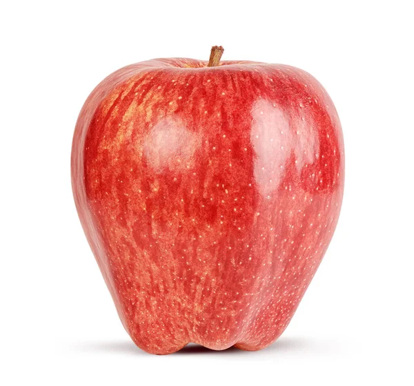 Κόκκινο Μήλο Απομονώσει Λευκό Φόντο Περικοπή Διαδρομής — Φωτογραφία Αρχείου