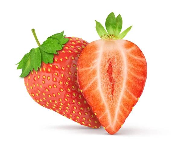 Strawberry Isolated White Background Clipping Path — Stock Photo, Image