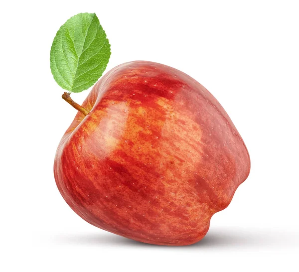 Apfel Isoliert Auf Weißem Hintergrund Steilpfad — Stockfoto