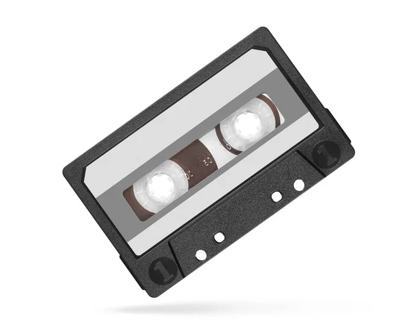 Audio Tape Cassette Isolated White Background Clipping Path — Stock Photo, Image