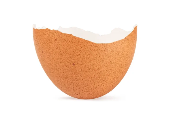 Broken Crack Egg Shell Isolated White Background Clipping Path — Stock Photo, Image