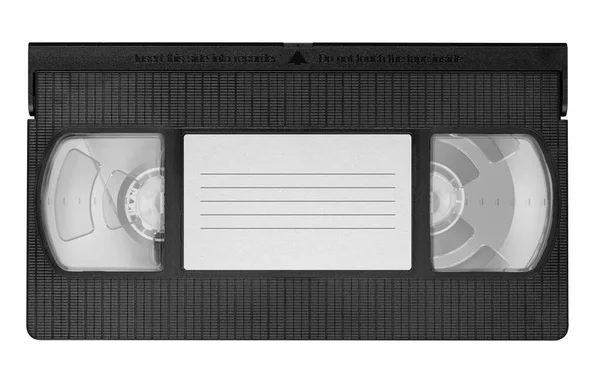 Video Cassette Cover Videotape Isolated White Background Clipping Path Top — Stock Photo, Image