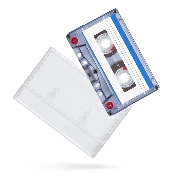 Old Audio Tape Compact Cassette Box Isolated White Background — Stock Photo, Image