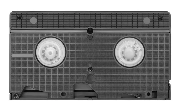 Vhs Videokassette Rückseite Isoliert Über Weißem Hintergrund Mit Clipping Pfad — Stockfoto