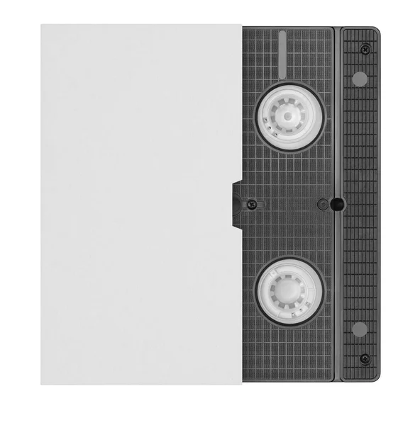 Vhs Video Tape Cassette Blank Box Isolated White Background Clipping — Stock Photo, Image