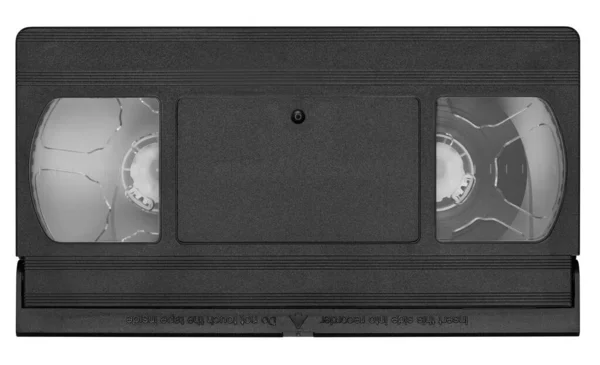 Vhs Videokassette Isoliert Auf Weißem Hintergrund Steilpfad — Stockfoto