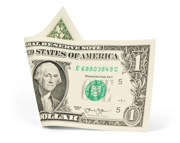 One Dollar Banknote Isolated White Background Clipping Path American Currency — Stock Photo, Image