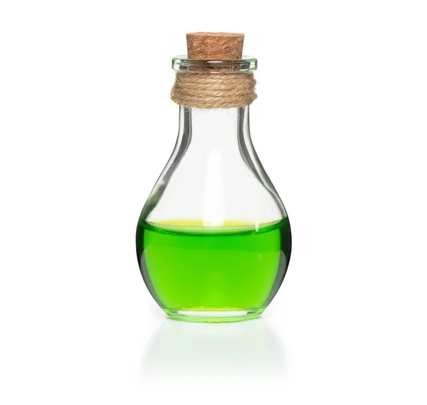 Green Goo Flask Isolated White Background — Stock Photo, Image