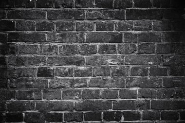 Grunge siyah tuğla duvar arkaplan dokusu.