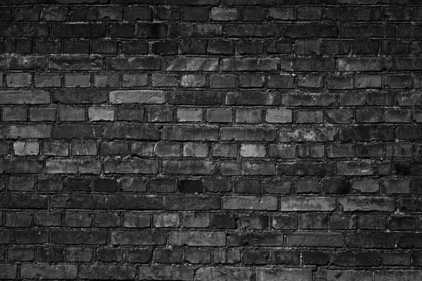 グランジブラックレンガの壁の背景テクスチャ — ストック写真