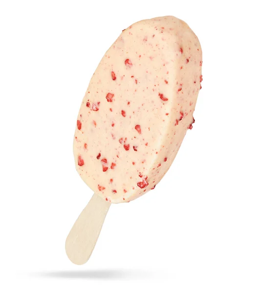 Свежезамороженное Мороженое Ягодами Мороженое Изолированы Белом Фоне Вырезкой Пути — стоковое фото