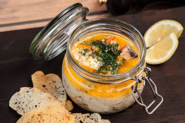 Kremalı balık çorbası.