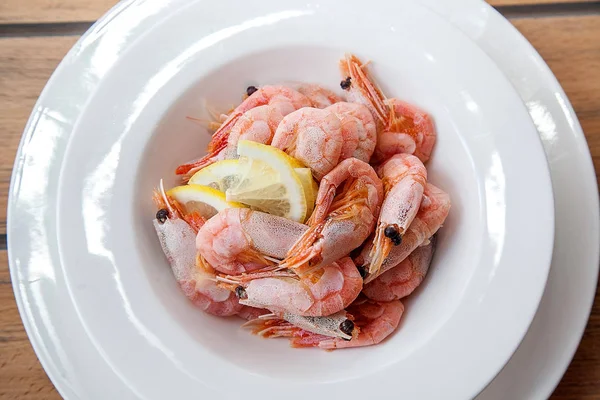 Shrimp Cooked European Traditional Cuisine — Stock Photo, Image