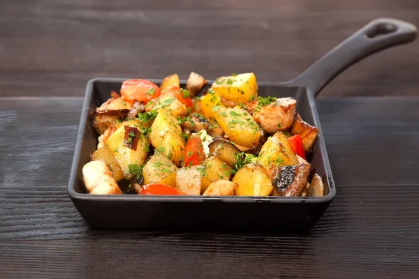 Vegetables Mushrooms Frying Pan — Stock Photo, Image