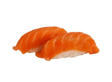 Suşi beyaz arkaplanda izole edildi