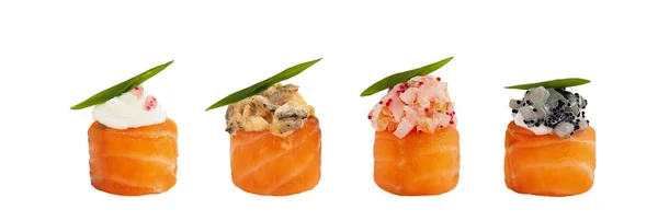 Sushi Isolerad Vit Bakgrund — Stockfoto