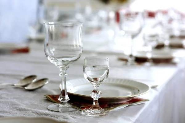 Table Salle Manger Ensemble Pour Dîner — Photo