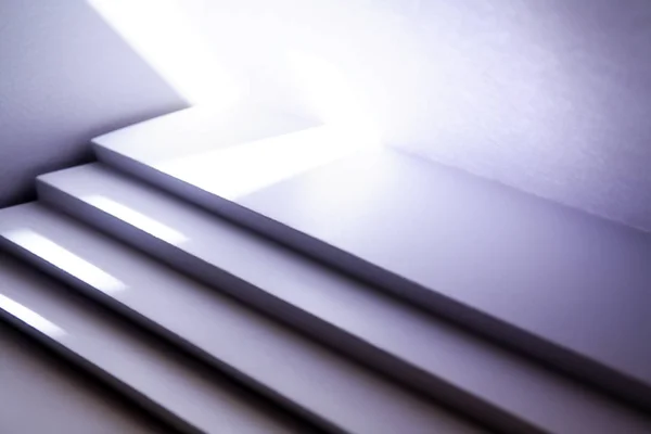 Paper House Open Door Staircase Shadow — Stock Photo, Image