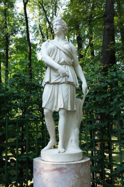 Güzel eski ünlü yaz bahçede heykel. Saint Petersburg, Rusya Federasyonu