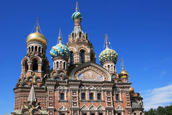 Εκκλησία Του Σωτήρα Για Χυθεί Αίμα Στην Αγία Πετρούπολη Ρωσία — Φωτογραφία Αρχείου