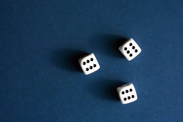 Dice Game On Blue — Stock Photo, Image