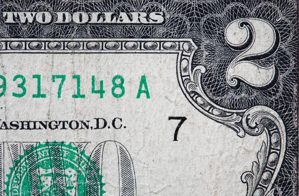 Banconota da due dollari USA — Foto Stock