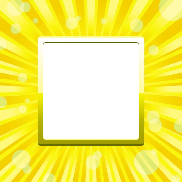 黄色阳光明媚的框架背景与光太阳 — 图库矢量图片