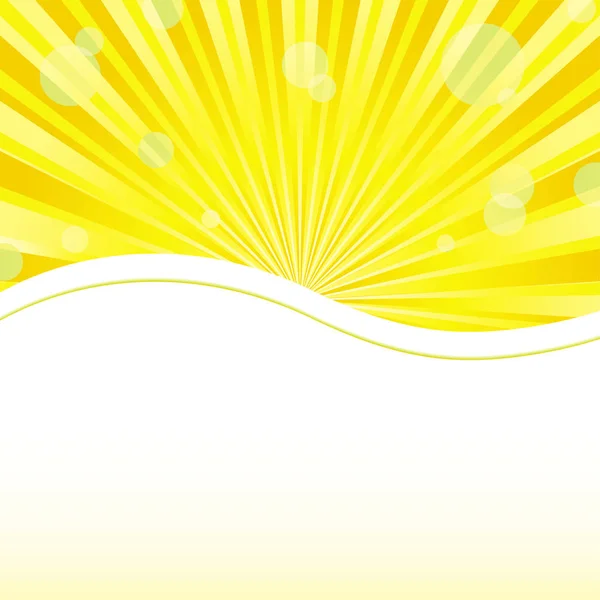 Fondo amarillo con luces de sol y lugar para texto Gráficos vectoriales