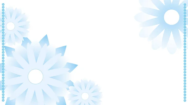 Printemps bleu clair fond doux avec des fleurs bleues — Image vectorielle