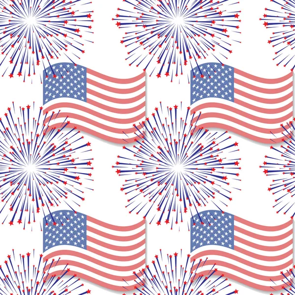 Abstrakt sömlös bakgrund med USA flagga mönster, del 5 — Stock vektor