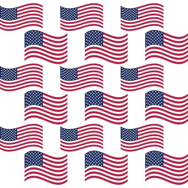 Abstract seamless background with USA flag pattern, part 6 — Stock Vector