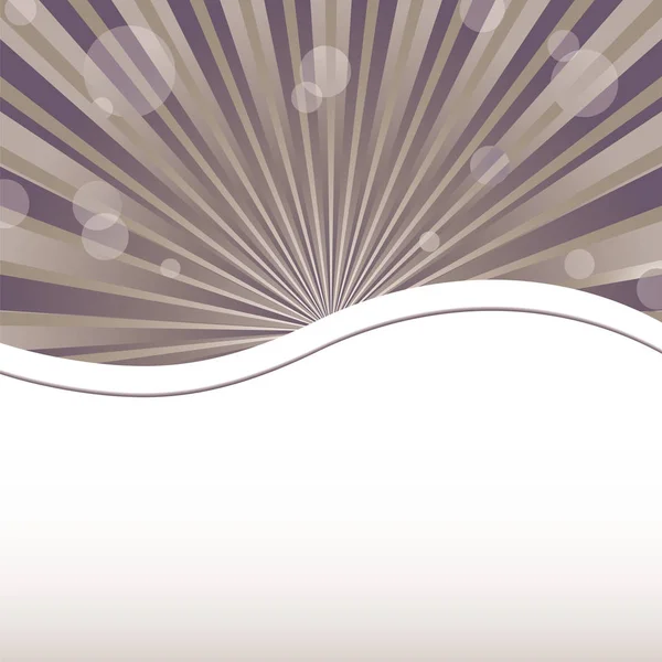 Güneş baubles ve dalgalı şerit ile soyut arka plan şablonu — Stok Vektör
