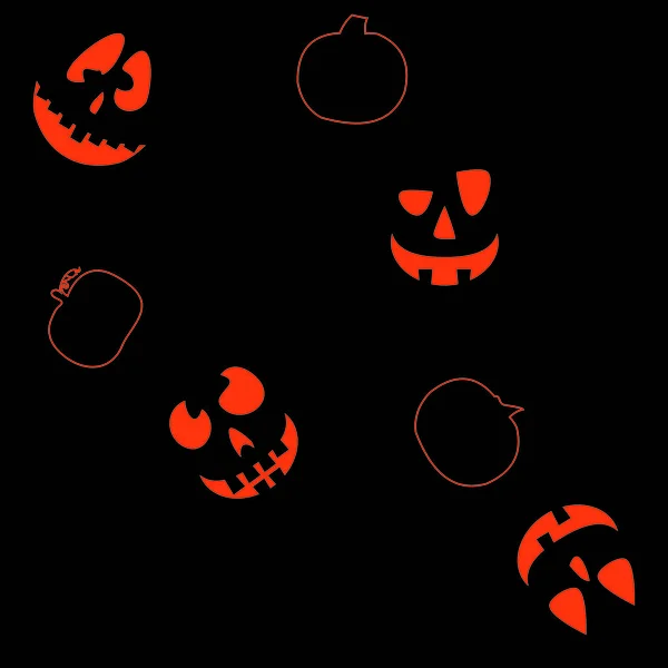 Halloween seamless background with Jack OLantern faces 3 Stock Illustration