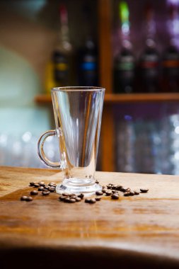 kahve çubuğunda. yakın çekim