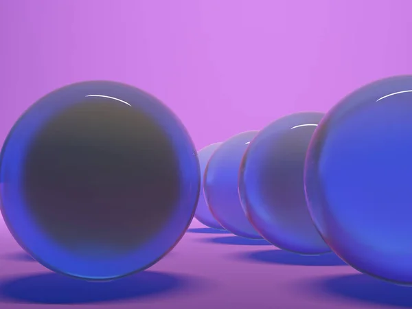 Abstracción Esferas Púrpuras Fondo — Foto de Stock